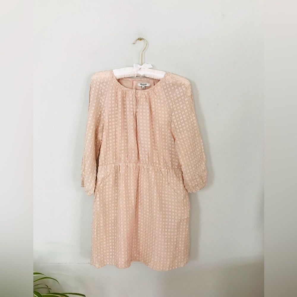 Madewell | dusty pink silk blend dress